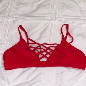 Red bikini top